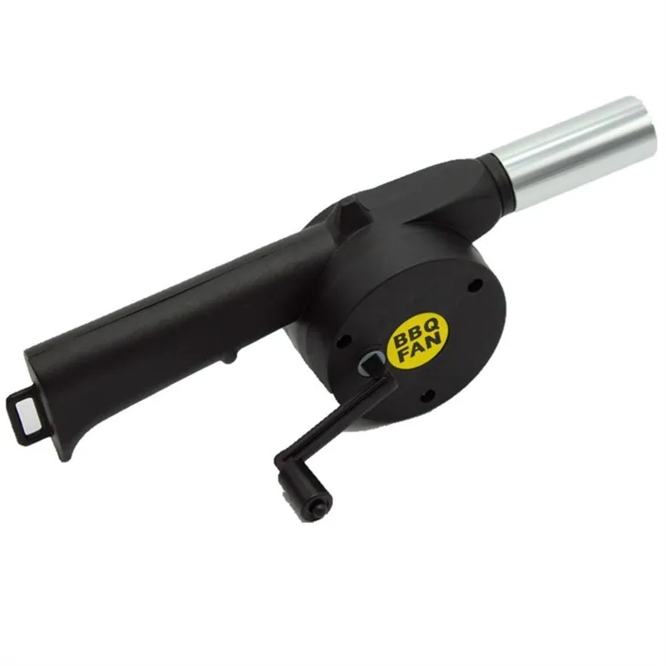 Billig manuell BBQ vifteblåser Koreansk klassisk svart grillvifte luftblåser FD301A-1