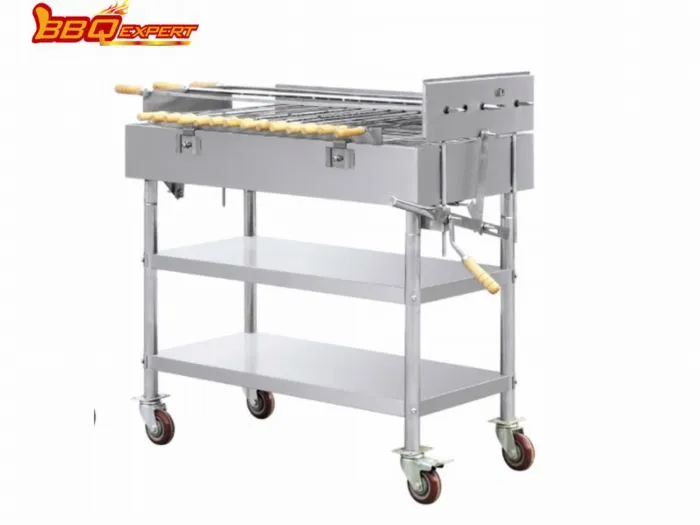 Luksuriøst kjøkken elektrisk BBQ Rotisserie Crypus Rustfritt stål Rotisserie for Grill