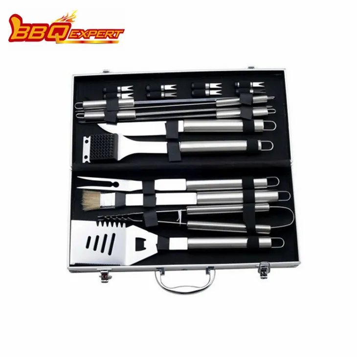 Rustfritt stål tilbehør 18 STK BBQ Tools Grill Set